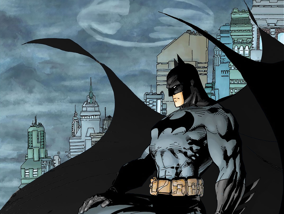 Batman pose heroica